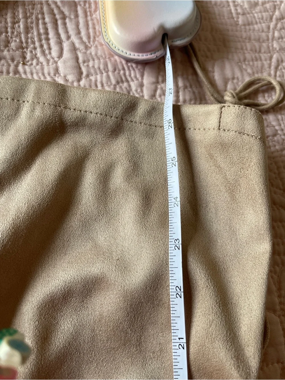 Charlotte Russe Beige Suede Over-the-Knee High Heel Boots